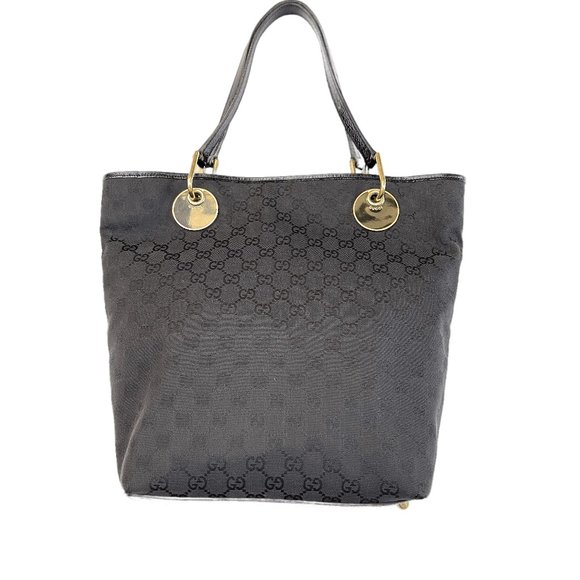 Auc Gucci Eclipse GG Canvas/patent leather Medium Tote - Picture 3 of 16